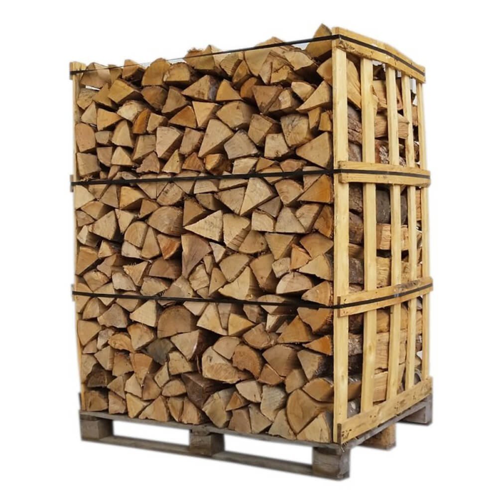 Legna in ceppi da 33 cm – 85% legni duri, bancale da 2,5 metri steri (1,7 m³)