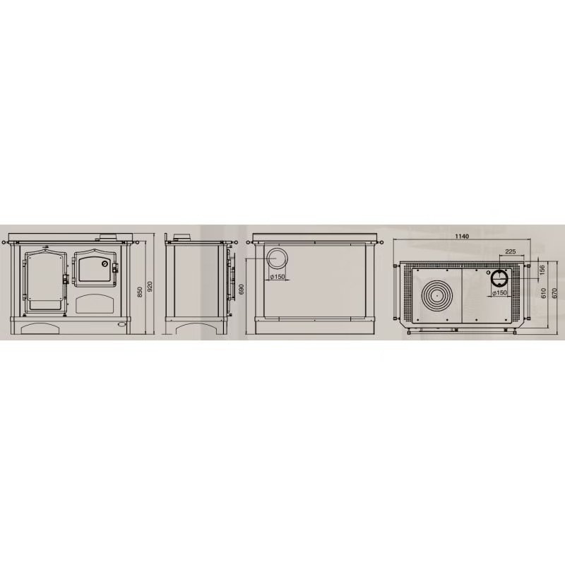 Stufa a legna Lincar Deneris – 9 kW - immagine 2