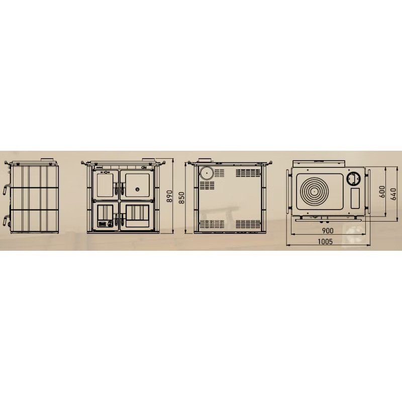 Stufa a legna in ceramica Lincar Bea 702A GL – 7,5 kW - immagine 4